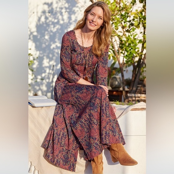 🆕Soft Surroundings Alcott Multicolor Floral Maxi Dress NWT - Picture 4 of 7